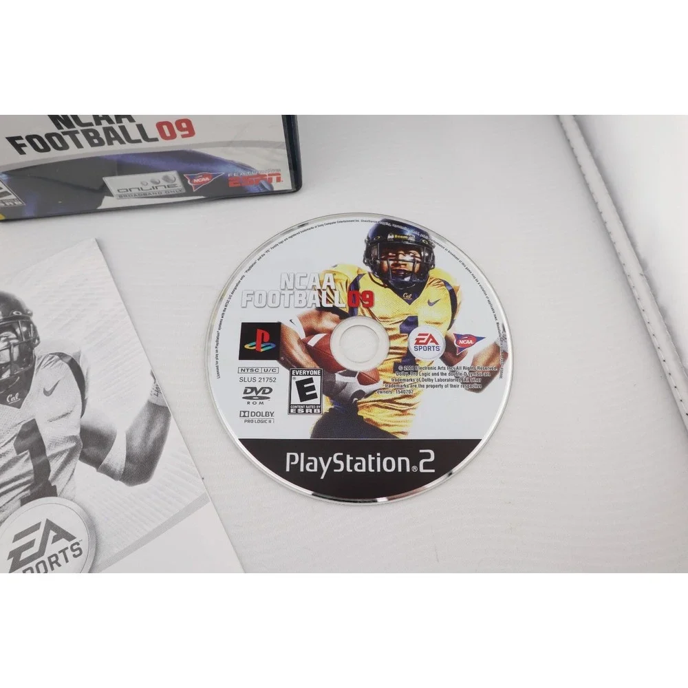 NCAA Football 09 (Sony PlayStation 2, PS2, 2008) CIB Complete Tested and Working